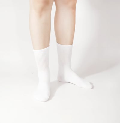 純白透氣抑菌長襪 共兩色 (2雙入)3