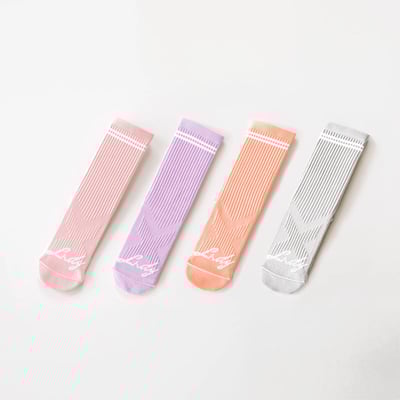 [ Training Yoga ] 中筒瑜珈襪-吸濕排汗-24-28（一般／止滑）1