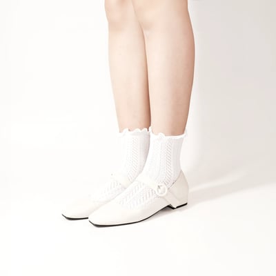 [ Pearl 珍珠 ] 針織花紋襪1