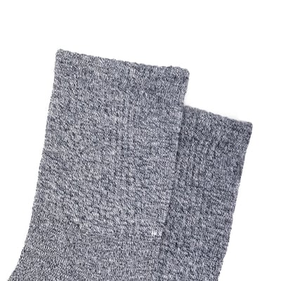 [ Cushion ] 氣墊中筒長襪 (麻花黑)2