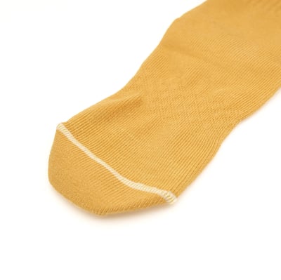 卡奇黃 - DAILY MID CREW 素色棉長襪3