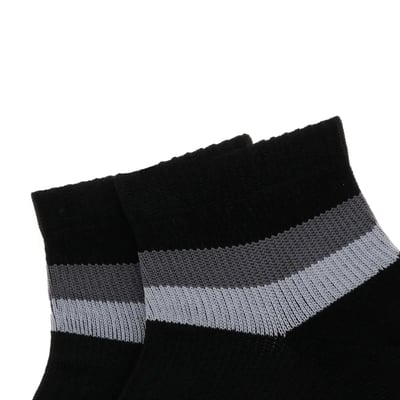 [ Stripes ] 雙色輕薄感條紋踝襪（黑底）2