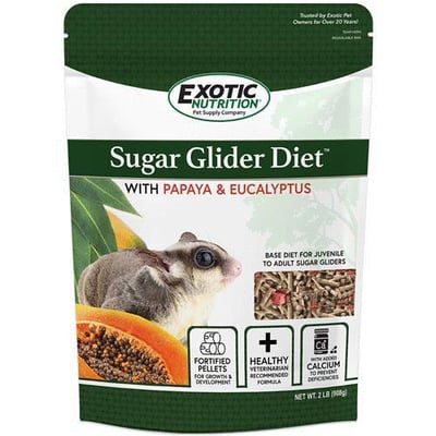 SUGAR GLIDER DIET WITH PAPAYA AND EUCALYPTUS 木瓜胺樹乾糧1