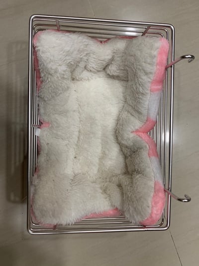 長方形白鐵掛藍內襯 一面羊羔布&毛毛布(看照片)2