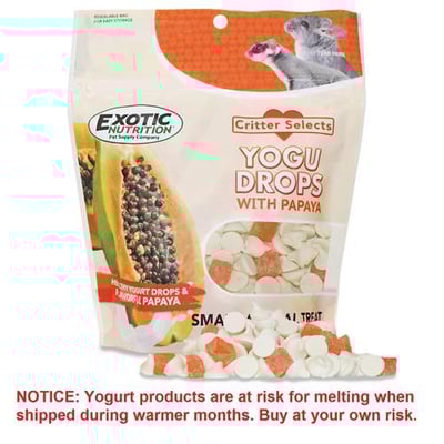 YOGU DROPS WITH PAPAYA 木瓜優格/酸奶 100G(散裝)(夏天酸奶如選常溫宅配融化風險自負)1