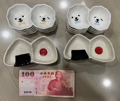 可愛造型二格盤(飯糰/可愛表情)5