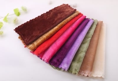 法蘭絨方巾 30*30 (不挑色)2