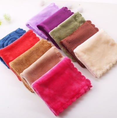 法蘭絨方巾 30*30 (不挑色)1