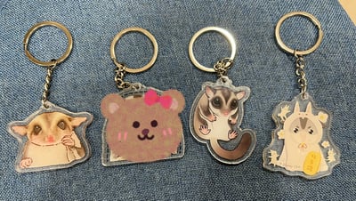 蜜袋鼯壓克力鑰匙圈3