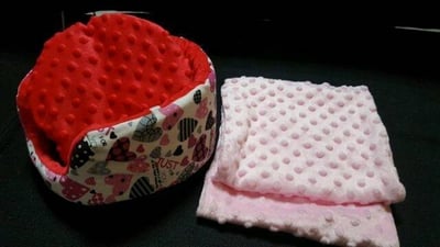 法蘭絨+荳荳布沙發窩4