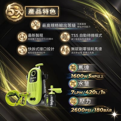 澳洲 bigboi 專業級短槍泡沫壺 10週年紀念版 高壓清洗機 洗車機 保固三年｜washR FLO II STG COMPACT 高壓沖洗機 高壓洗車機4