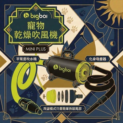澳洲 bigboi mini plus全新遙控款 保固三年 MINI PLUS 寵物冷熱吹風機 原裝進口 貓狗吹水機7
