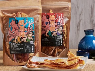 槍手烏賊涮嘴手撕魷條 X 在地100%鳳梨原汁1