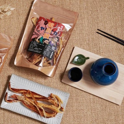 槍手烏賊涮嘴手撕魷條 X 在地100%鳳梨原汁3