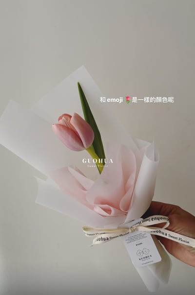 鬱金香｜單枝｜包裝花束（無法指定顏色）1