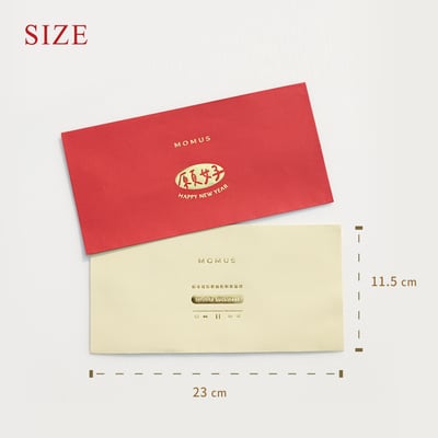 MOMUS 品牌燙金西式紅包袋