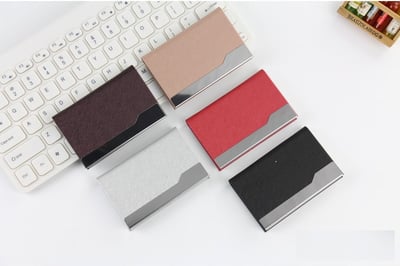 訂製不銹鋼PU名片盒2