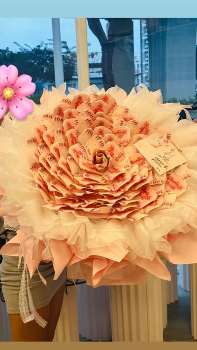 【客製化預購】有錢花愛心款大型花束系列／報價不含鈔票費用5