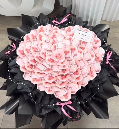 【客製化預購】有錢花愛心款大型花束系列／報價不含鈔票費用4