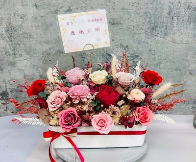 【預購】永生花開幕花禮／內含眾多款6