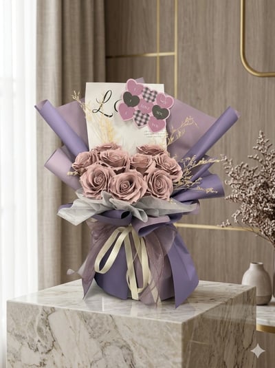 【現貨】9朵玫瑰香氛花束系列2