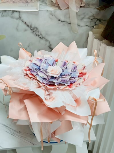 【客製化預購】有錢花愛心款大型花束系列／報價不含鈔票費用6