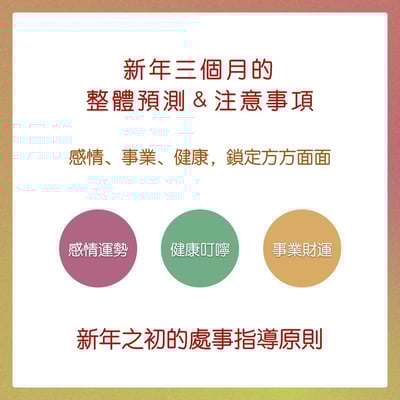 奧古心易占卜｜微流年・新春運勢分析｜感情運・事業財運・健康叮嚀 ｜好的一年，好的開始5