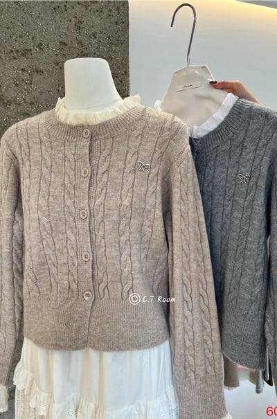 熱賣款🔥法式蕾絲蝴蝶結收腰針織毛衣6