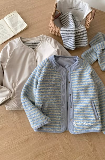 CP值超高！附圍巾雙面穿鋪棉外套4