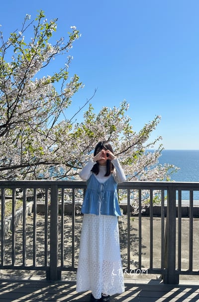 日系立體花花長裙1