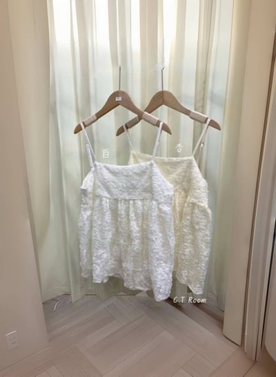 日系壓花蕾絲背心3