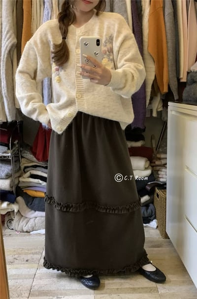 市集秒殺款！荷葉滾邊花苞長裙3