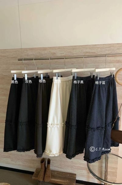 市集秒殺款！荷葉滾邊花苞長裙5