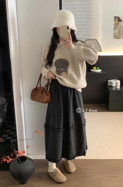 市集秒殺款！荷葉滾邊花苞長裙2