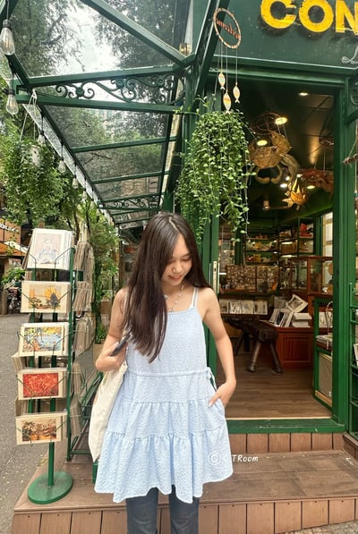 立體壓花抽繩短洋2