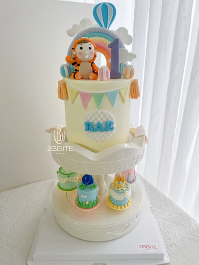 「雙層旋轉機」週歲蛋糕1