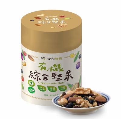 Anyong 安永鮮物有機綜合堅果(120g/罐裝/威品嚴選)1
