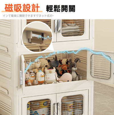 ANDYMAY2大櫻加深款雙開門折疊收納櫃╴方案任選-(71寬四層-320L/60寬五層-335L)4