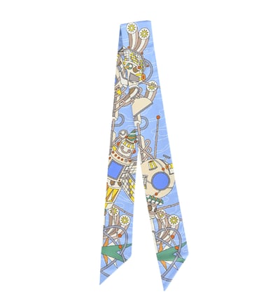 HERMES 愛馬仕Odyssey未來世界 Twilly絲巾1