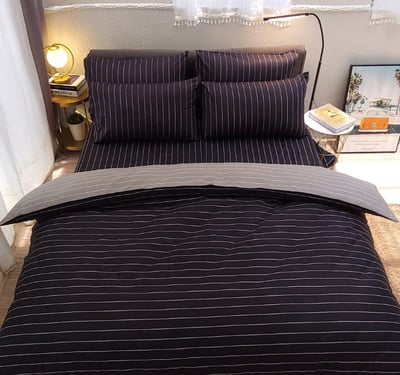 100%純棉雙人5尺床包/枕套/薄被套組台灣製1