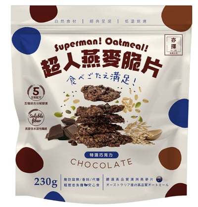 台灣亦擇《超人燕麥脆片》特濃巧克力230g1