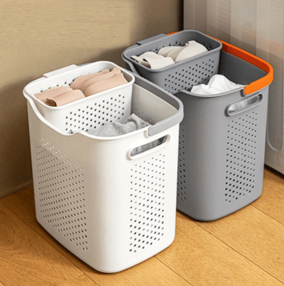 MGSHOP 麻吉小舖日式分類洗衣籃 子母分格髒衣籃(玩具籃 收納籃 內衣籃)1