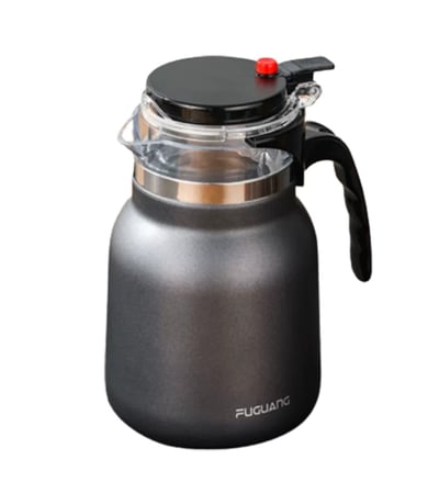 居家家不鏽鋼飄逸杯 泡茶壺茶水分離杯按壓式沖茶壺帶過濾保溫飄逸杯真空茶具1