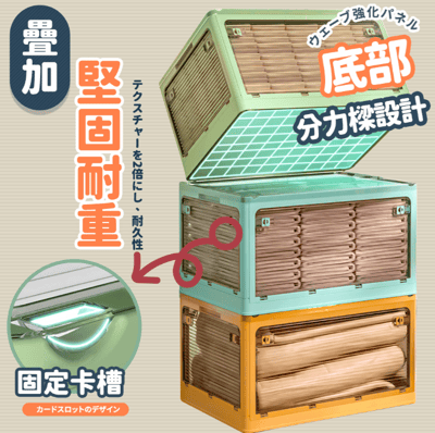 FL生活+【FL 生活+】5入組-45公升5開門多功能附輪可疊加折疊收納箱(五色任選-收納櫃/整理箱/置物箱/YG_139)4