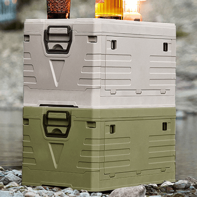 商品編號:DQAUFQ-A900GRO0X 分享  複製連結 賣貴通報 AOTTO50L戶外露營軍規折疊收納桌板收納箱-2入1