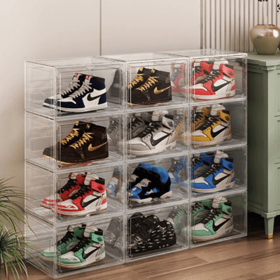 AOTTO磁吸透明加厚收納鞋盒-6入組1