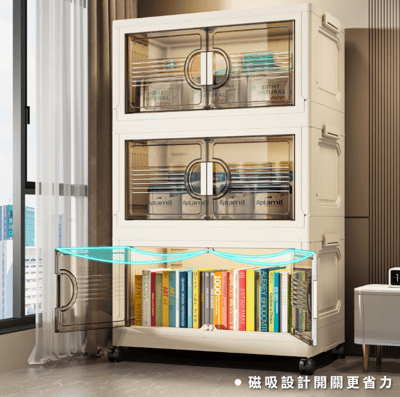 ANDYMAY2艾蜜莉折疊收納櫃 收納箱_方案任選(55寬四層-150L/65寬三層-165L)3