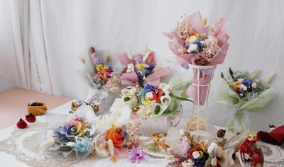 極度花燥永生花乾燥花材專賣店 七夕彩虹花束 花禮2