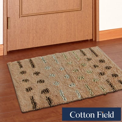 cottonfield 棉花田【珠鍊】純棉長毛編織踏墊(50x80cm)1