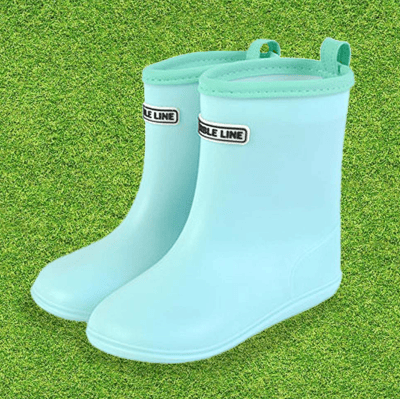 日本 B87662MGR 氣泡綠 兒童雨鞋1